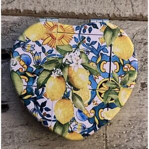 Compact Folding Heart Shape Double Sided Regular /Magnifying Small Vanity Mirror